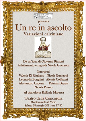 Locandina dello spettacolo Un re in ascolto