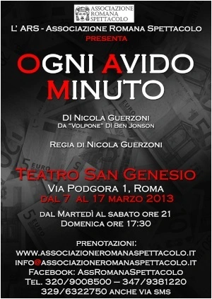 Locandina dello spettacolo Ogni avido minuto