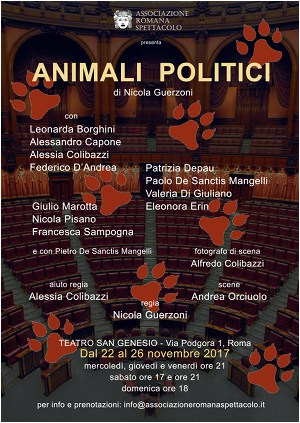 Locandina dello spettacolo Animali politici