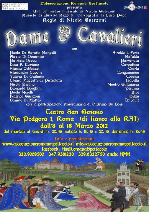 Locandina Dame & Cavalieri, Teatro San Genesio, 2012