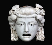 Oscillum, maschera in marmo, Pompei, I secolo d.C., logo ARS