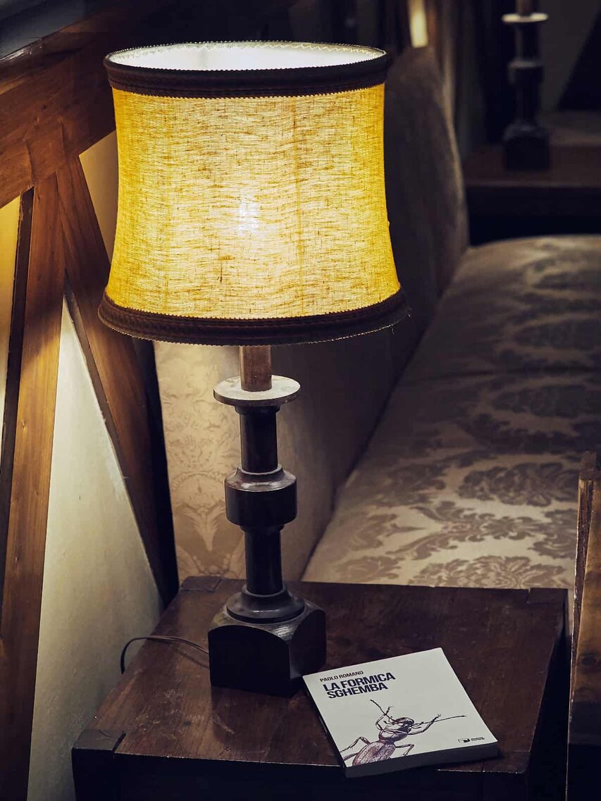 Foto di scena del reading del romanzo La formica sghemba di Paolo Romano